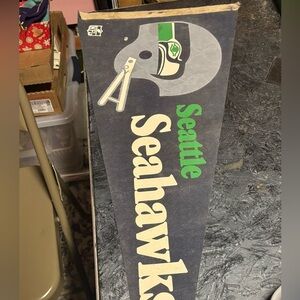 Vintage Seattle Seahawks NFL team pennant.
